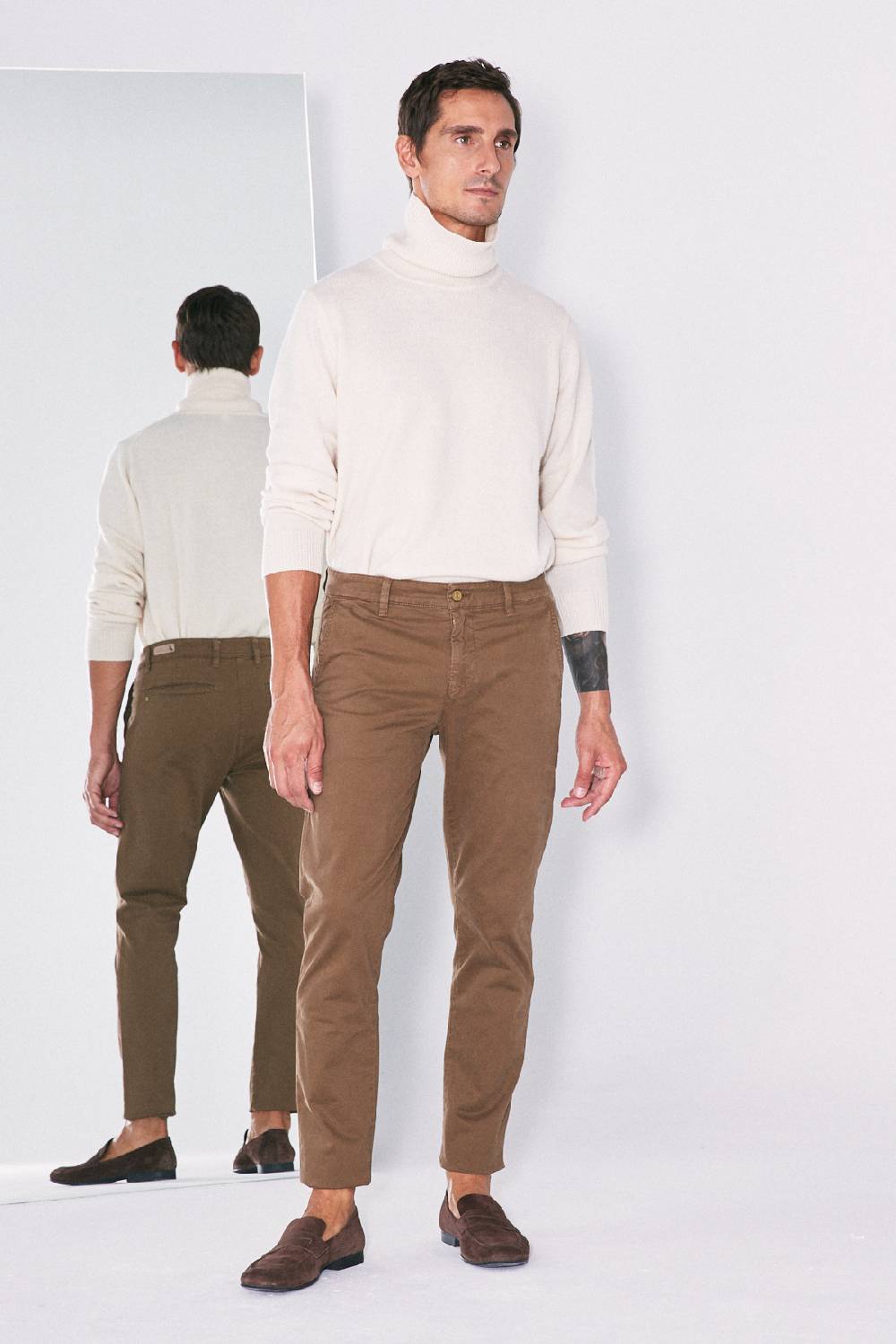Jeckerson Chino slim fit in gabardina stretch Promozione