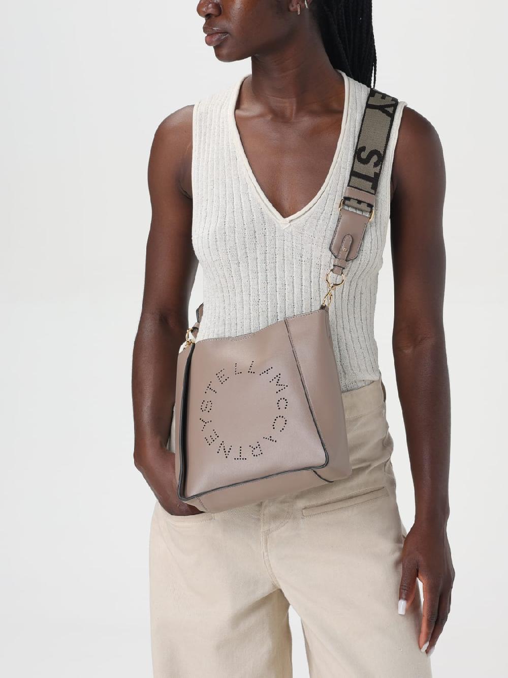 Giglio Borsa a tracolla con logo circolare Stella McCartney Negozi Online