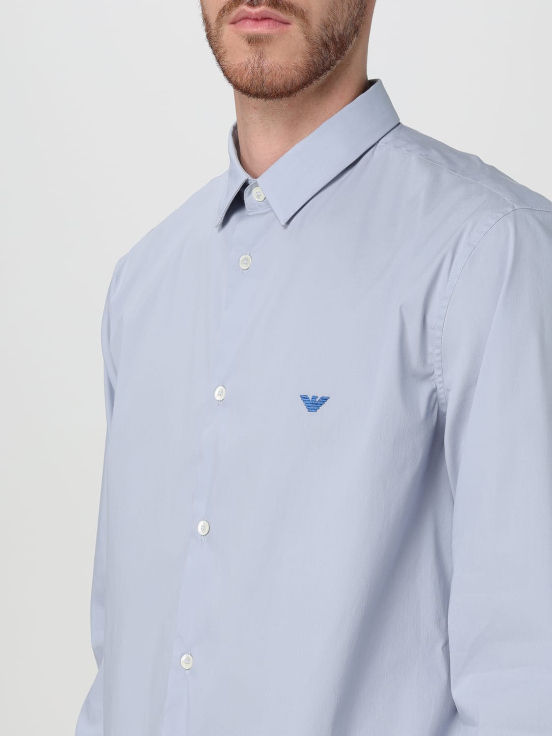 Giglio Camicia in popeline di cotone Emporio Armani Promozione